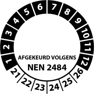 Sticker afgekeurd volgens NEN 2484