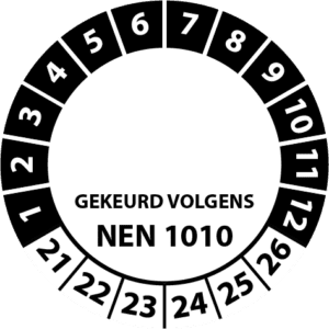 Sticker gekeurd volgens NEN 1010
